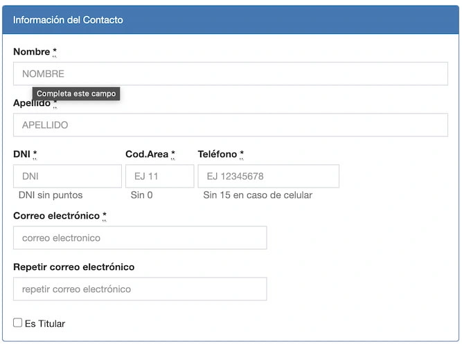 información de contacto turno vtv
